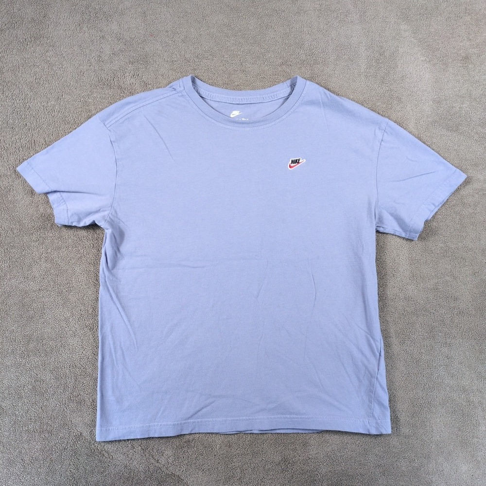 Nike T Shirt Womens Medium Lavender Cotton Stretch Losse Fit Casual Streetwear